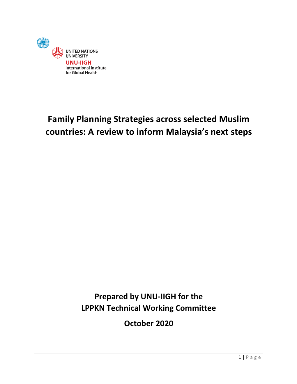 Family Planning Strategies Across Selected Muslim Countries: a Review to Inform Malaysia's Next Steps