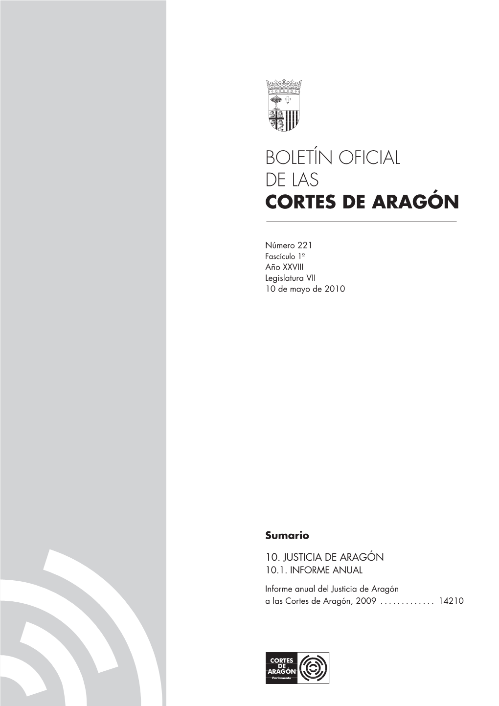 Boletín Oficial De Las Cortes De Aragón