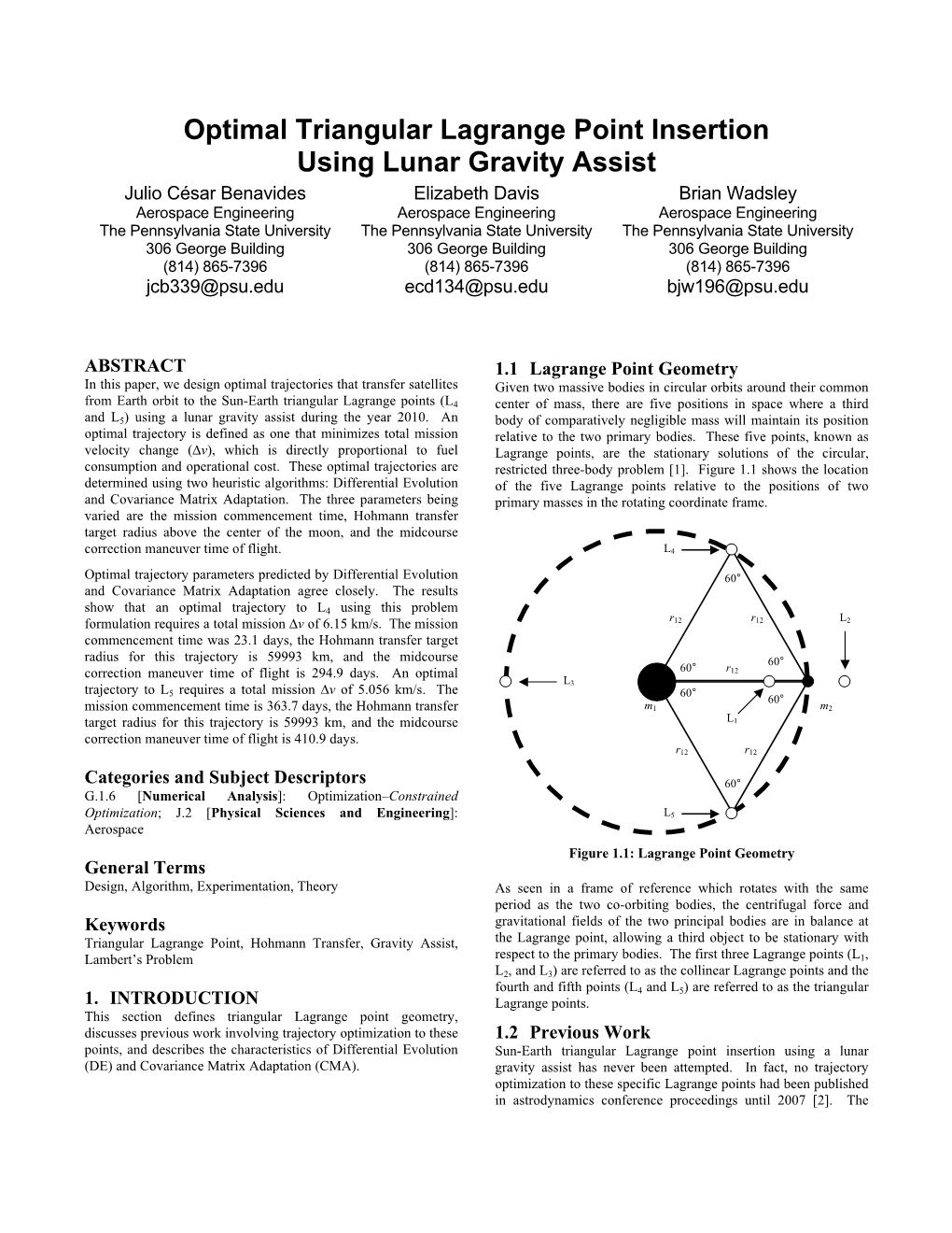 Optimal Triangular Lagrange Point Insertion Using Lunar Gravity Assist