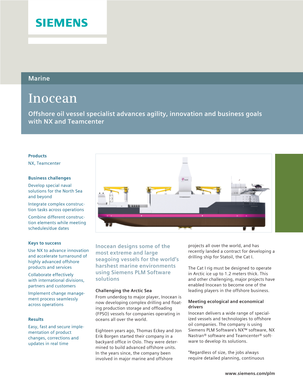 Siemens PLM Inocean Case Study