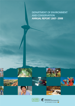 Department of Environment and Conservation Annual Report 2007–2008