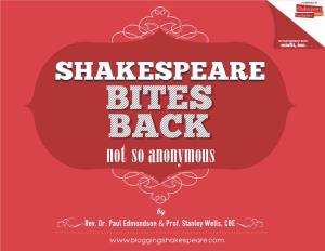 Shakespeare Bites Back: Not So Anonymous 1