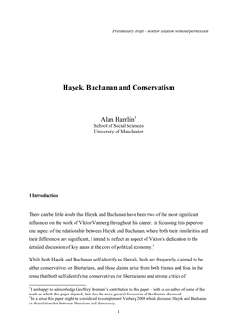 Hayek, Buchanan and Conservatism V2