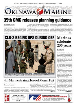 35Th CMC Releases Planning Guidance