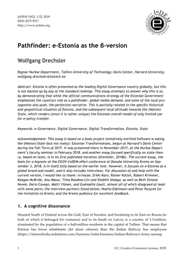 Pathfinder: E-Estonia As the Β-Version