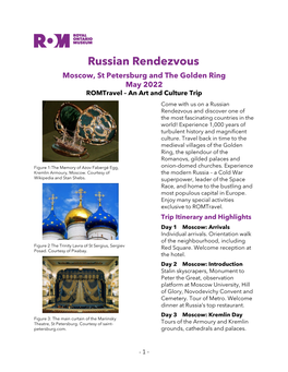 Romtravel's Russia 2022 Information Flyer