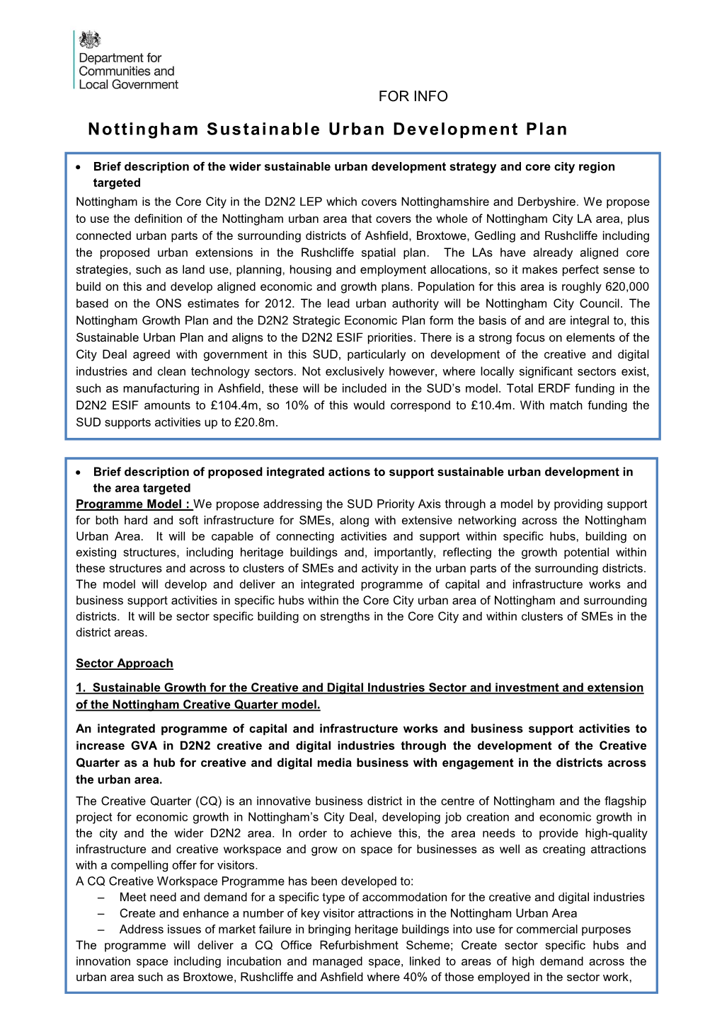 Template for SUD Plans