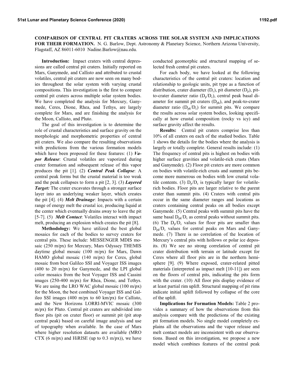 Comparison of Central Pit Craters Across the Solar System and Implications for Their Formation