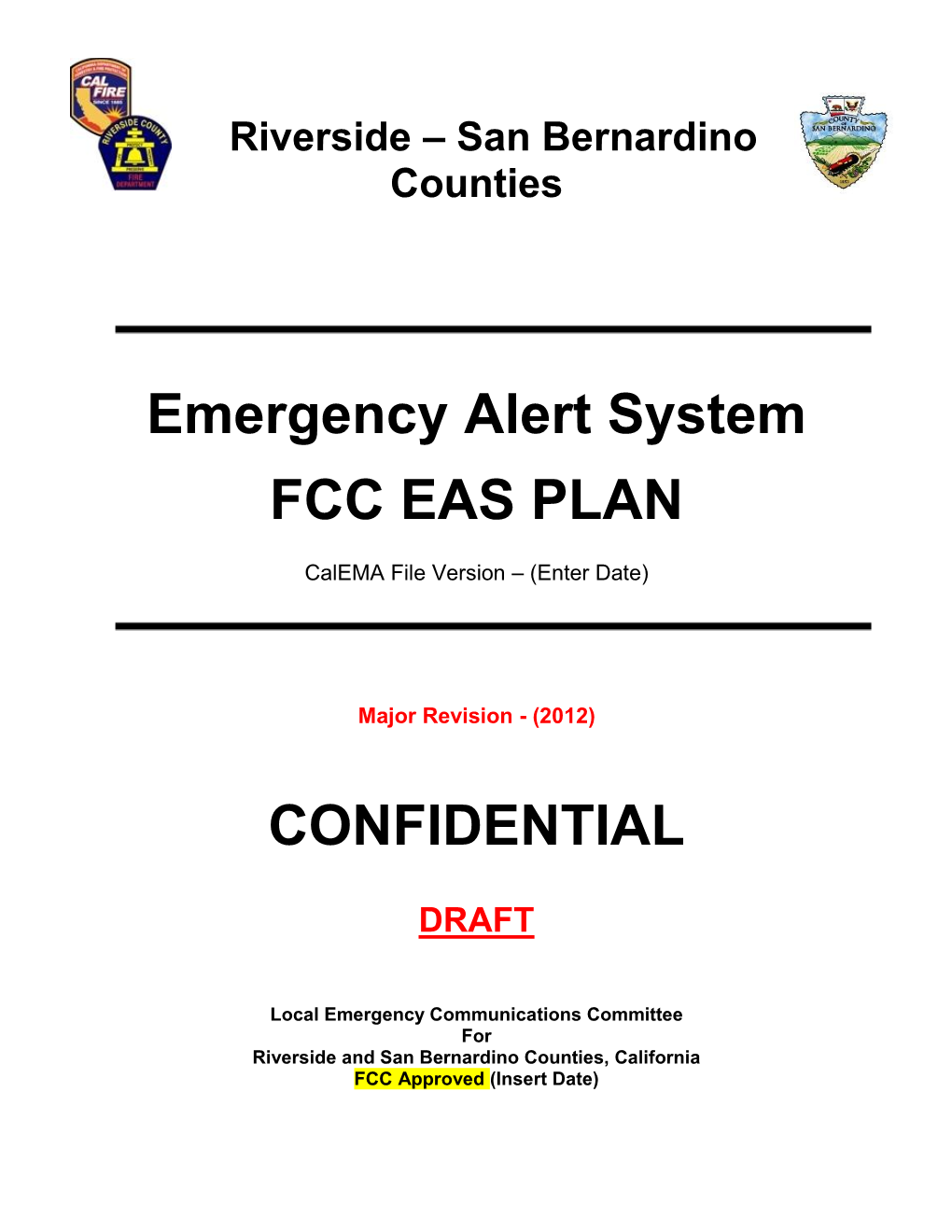 Emergency Alert System FCC EAS PLAN CONFIDENTIAL