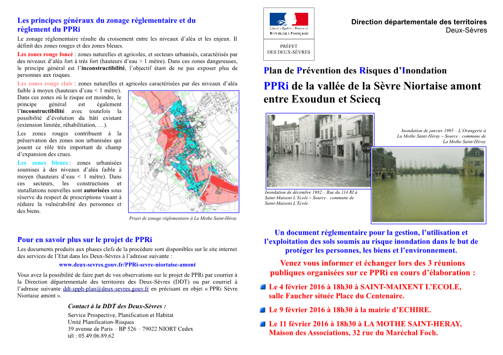 Ppri De La Vallée De La Sèvre Niortaise Amont Entre Exoudun Et