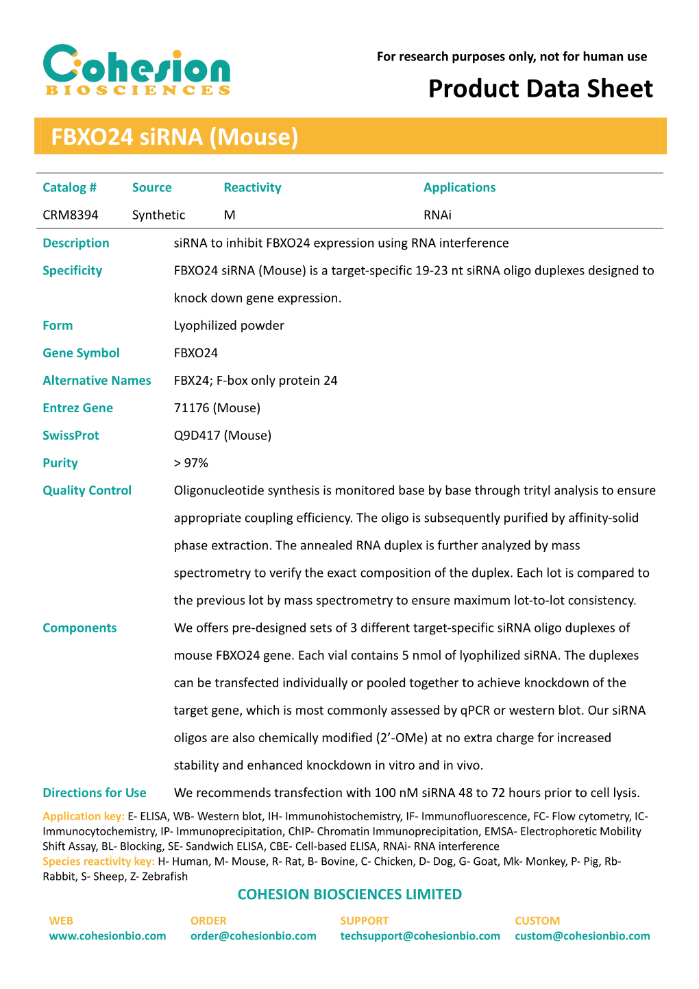 Product Data Sheet