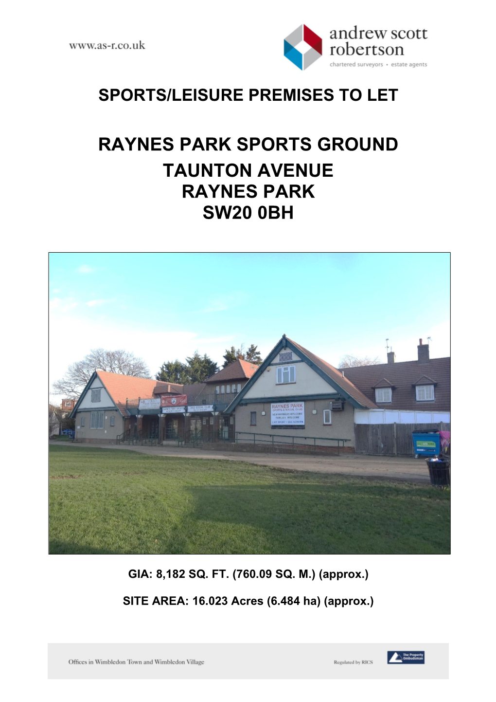 Raynes Park Sports Ground, SW20