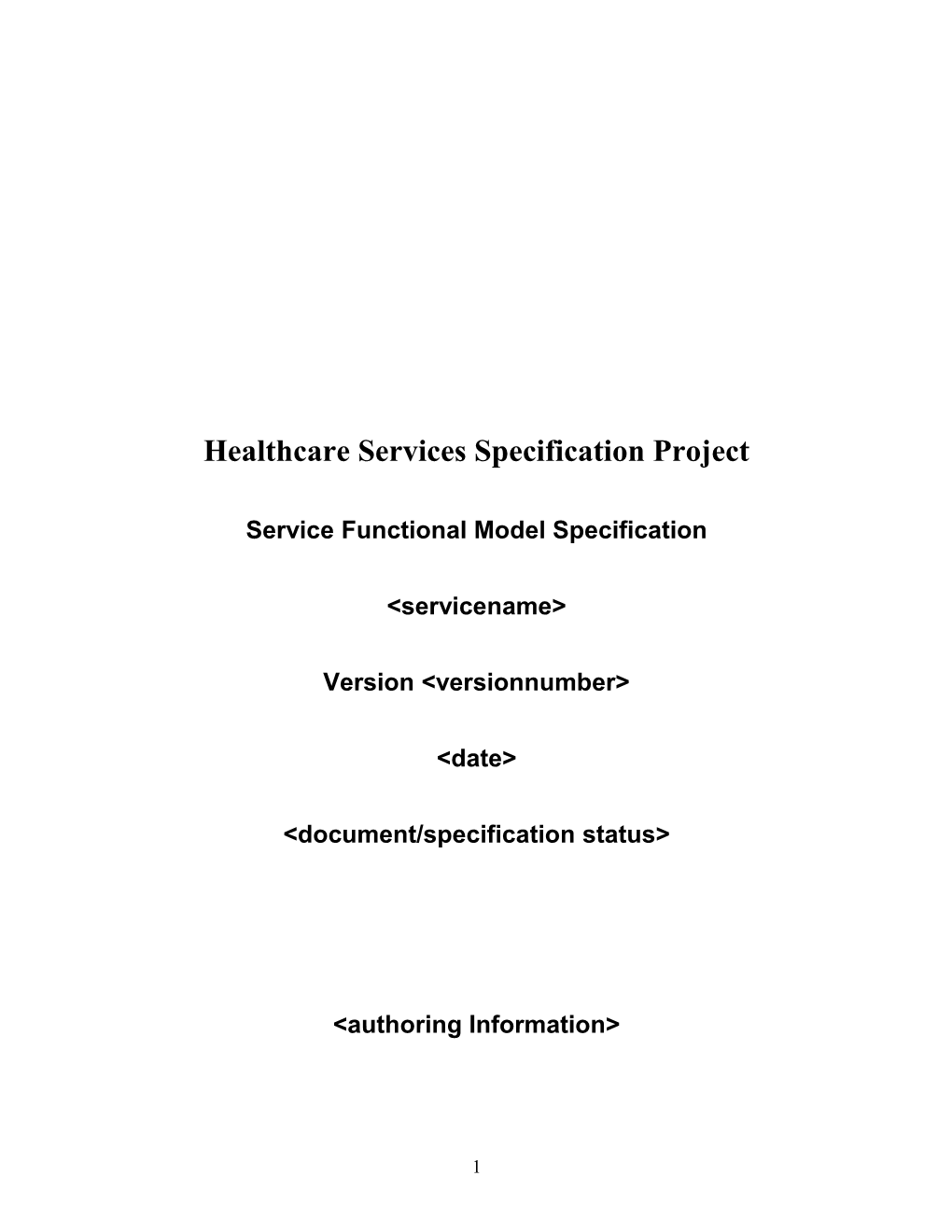 Service Functional Model Style Guide s1