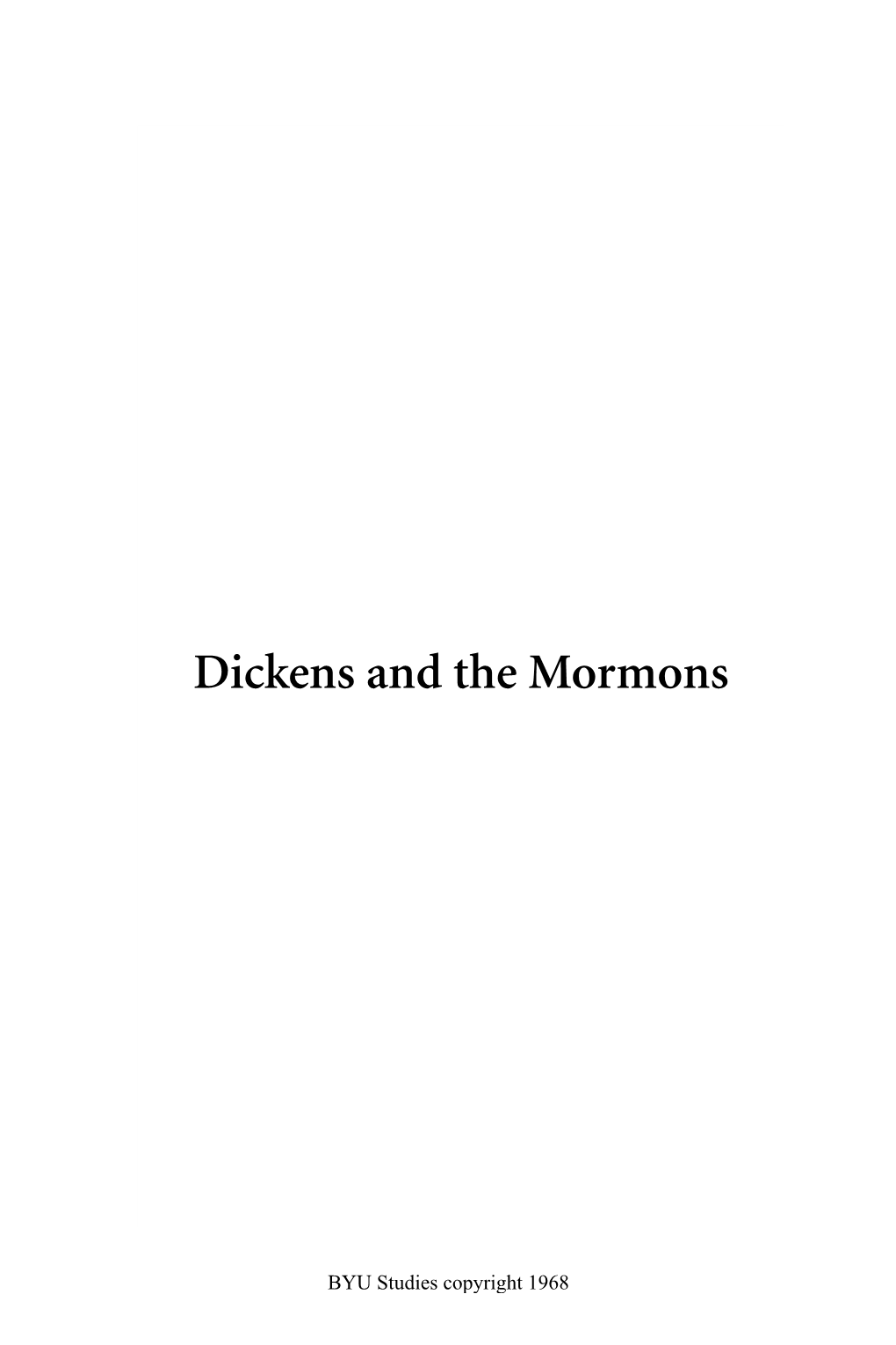 Dickens and the Mormons