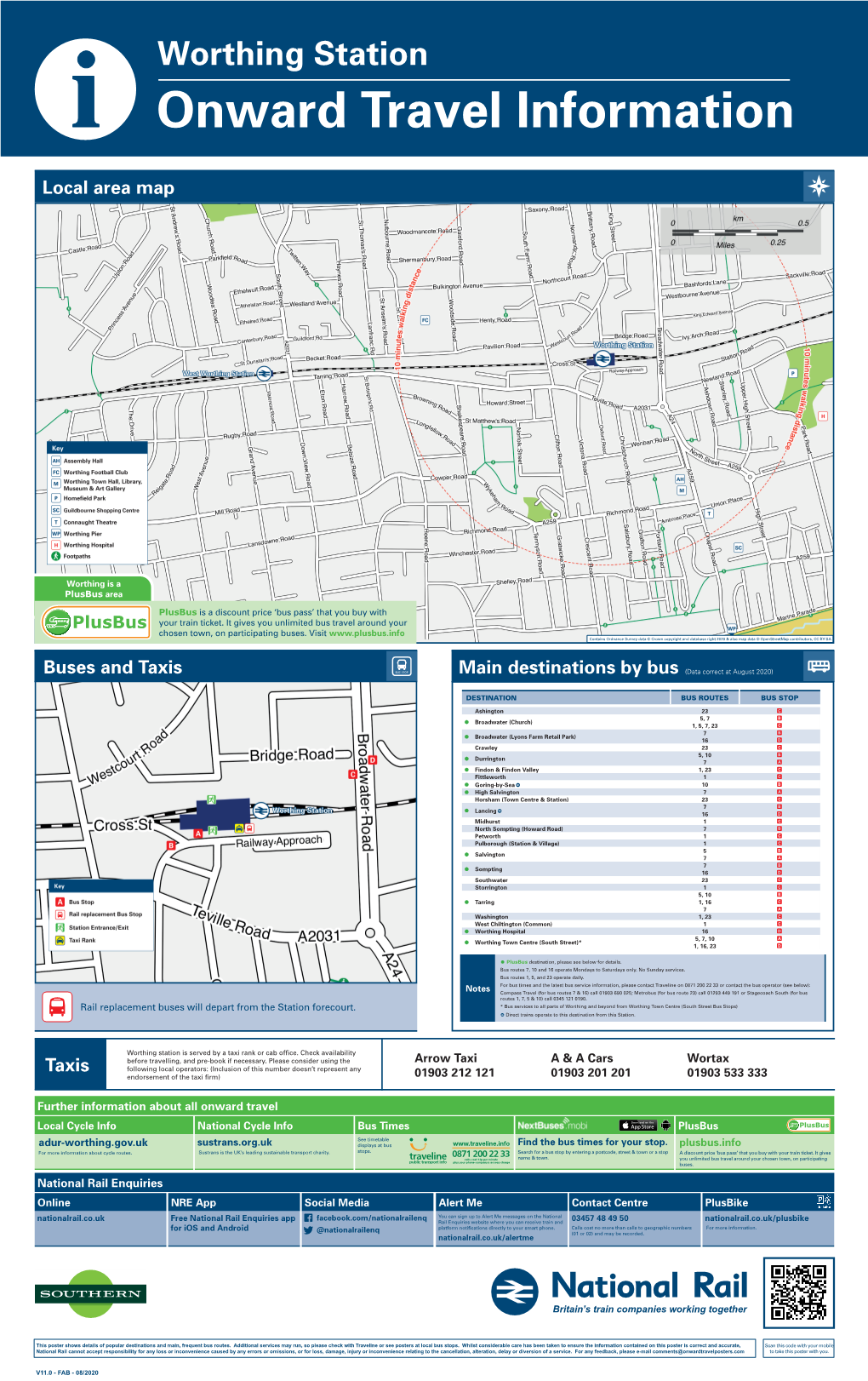 Taxis Local Area Map Buses and Taxis