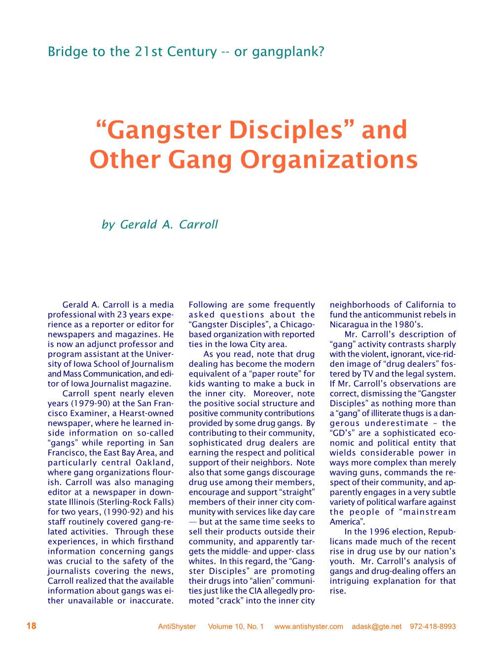 “Gangster Disciples” and Other Gang Organizations