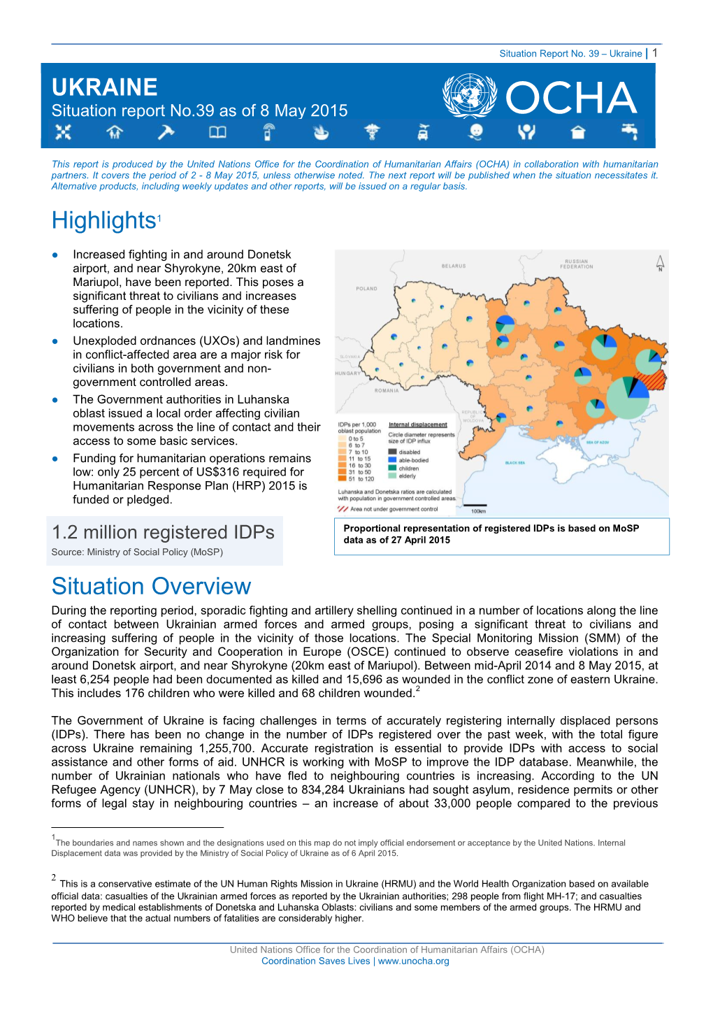 Highlights1 Situation Overview UKRAINE