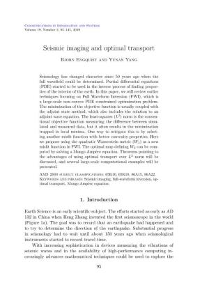 Seismic Imaging and Optimal Transport