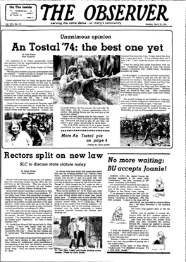 An Tostal'74: the Best One Yet by Tom Russo Staff Reporter