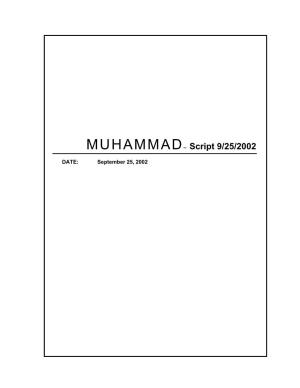 MUHAMMAD: Life of a Prophet” • 12/4/02 • 1