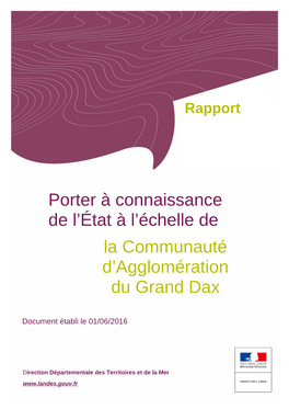 La Communauté D'agglomération Du Grand Dax Communes De