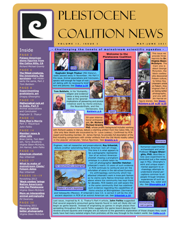Pleistocene Coalition News