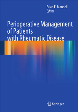 Anesthetic Issues for Orthopedic Surgery in Patients with Rheumatoid Diseases