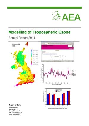 Modelling of Tropospheric Ozone Annual Report 2011
