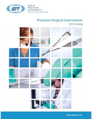 Precision Surgical Instruments 2016 Catalog