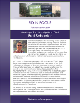 FID in FOCUS Bret Schaefer