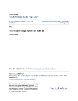 The Trinity College Handbook, 1955-56