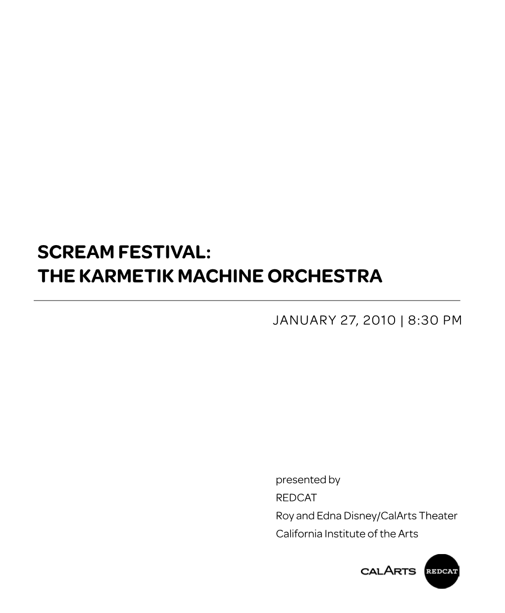 Scream Festival: the Karmetik Machine Orchestra