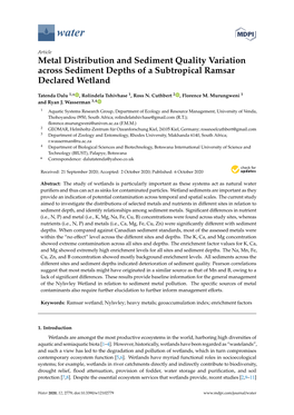 Metal Distribution and Sediment Quality Variation Across Sediment Depths of a Subtropical Ramsar Declared Wetland