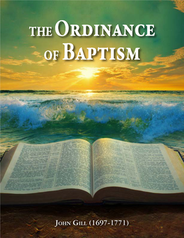 The Ordinance of Baptism