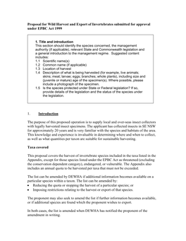 Proposal of Wildlife Trade Operation for David Cassat (PDF