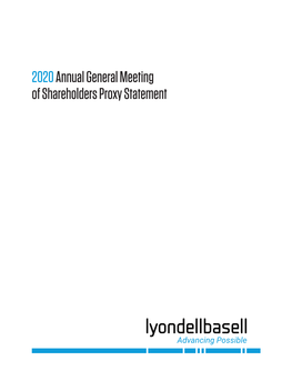 2020Annual General Meeting of Shareholders Proxy Statement