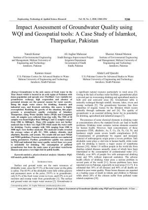 A Case Study of Islamkot, Tharparkar, Pakistan