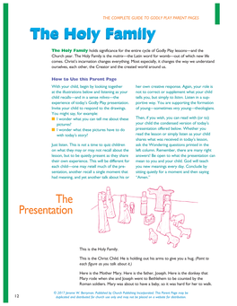 The Holy Family Holds Significance for the Entire Cycle of Godly Play Lessons—And the Church Year
