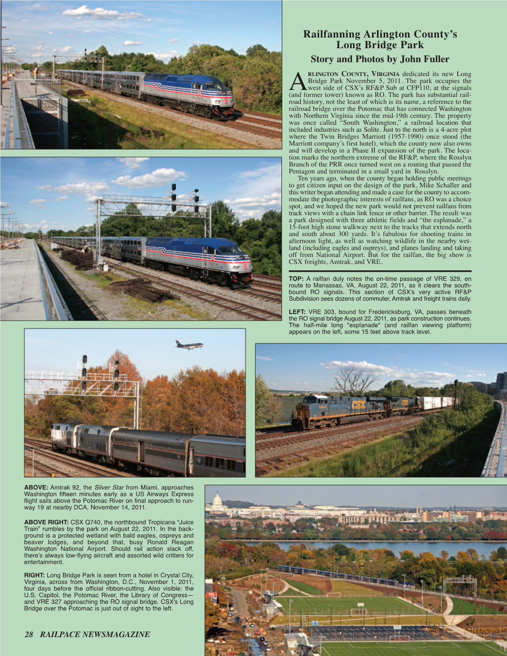 Railfanning Arlington County's Long Bridge Park