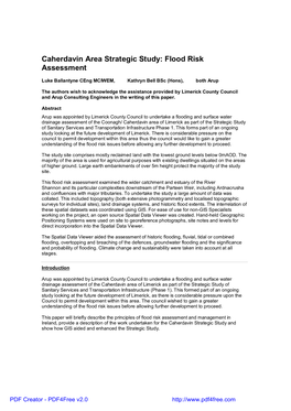 Caherdavin Area Strategic Study: Flood Risk Assessment