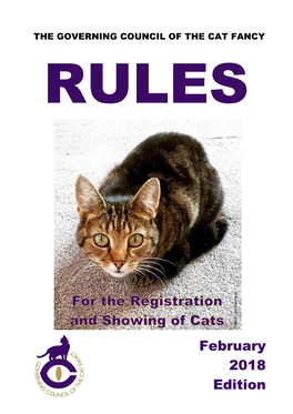 The Governing Council of the Cat Fancy Rules