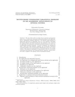 Second-Order Constrained Variational Problems on Lie Algebroids: Applications to Optimal Control