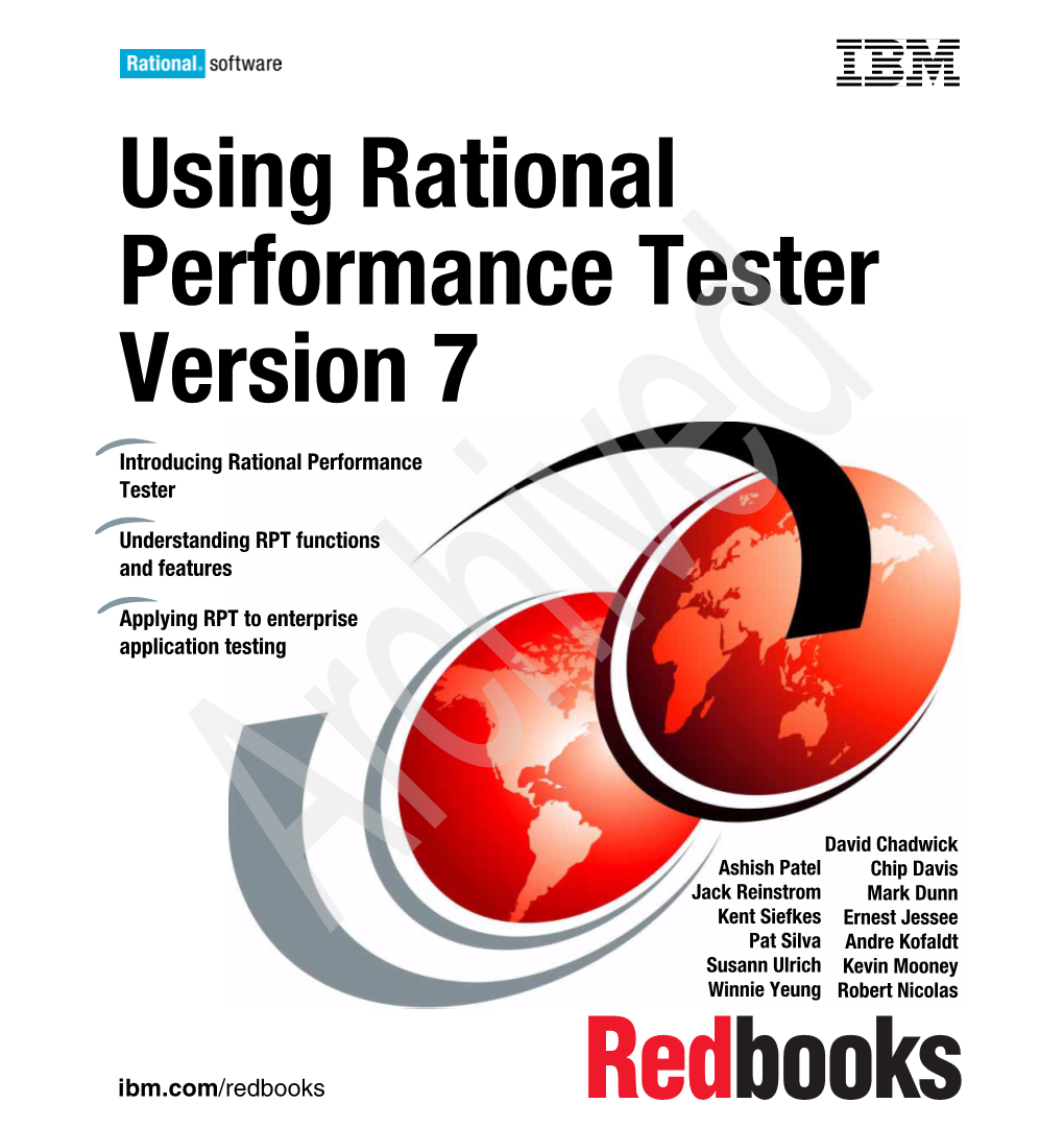 Using Rational Performance Tester Version 7