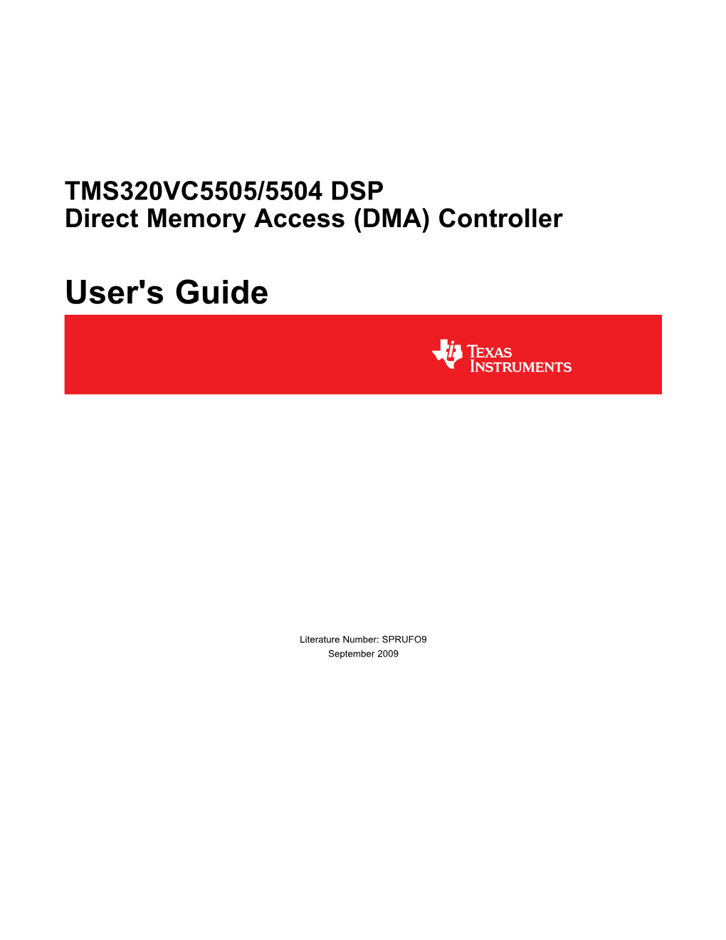 TMS320VC5505/5504 DSP Direct Memory Access (DMA) Controller