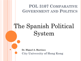 Pol 3107 Comparative Government and Politics