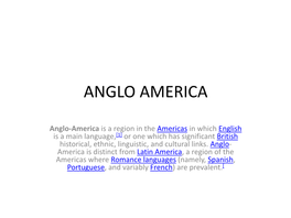 Anglo America