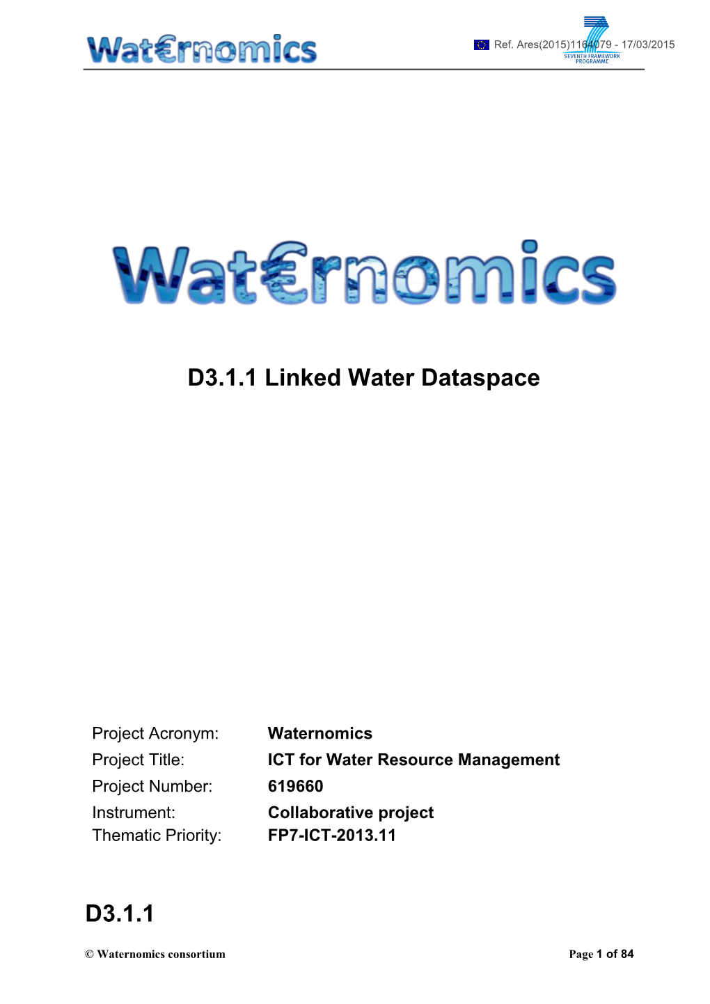 Waternomics Deliverable Template