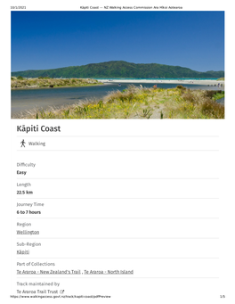 Kāpiti Coast — NZ Walking Access Commission Ara Hīkoi Aotearoa
