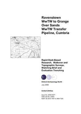 Ravenstown Wwtw to Grange Over Sands Wwtw Transfer Pipeline, Cumbria