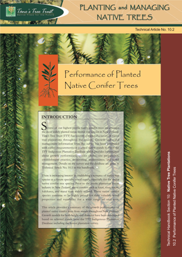 10.2 Performance of Planted Native Conifer Trees MEASUREMENT of STANDS